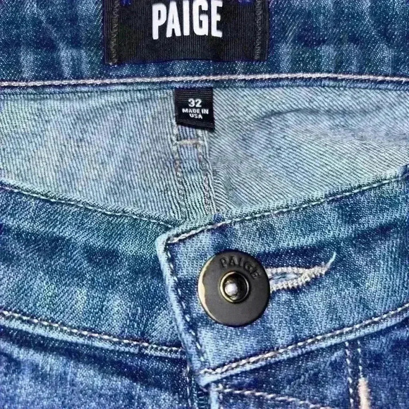 Paige Doheny black label Straight Leg medium Wash Jeans - Picture 6 of 6